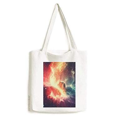 Imagem de Nebula Mutual Impact Blue Nebula Pattern Tote Canvas Bag Shopping Satchel Casual Handbag