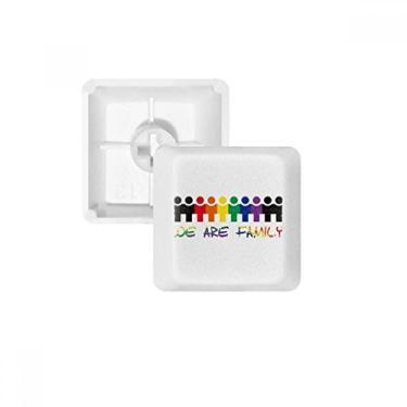 Imagem de LGBT Rainbow Flag We are Family Keycap Kit de atualização para jogos PBT