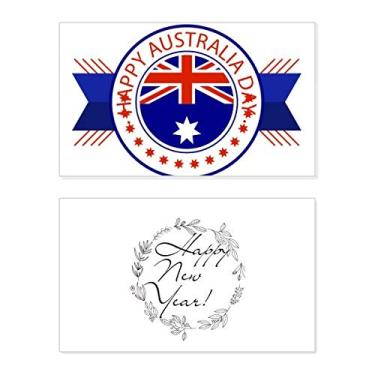 Imagem de Happy Australia Day Flag Ilustration New Year Festival Greeting Card Bless Message Gift