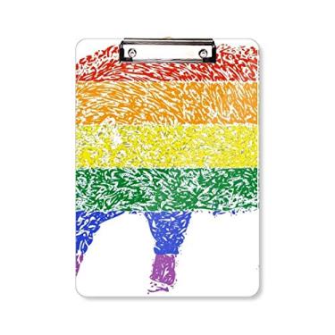 Imagem de Rainbow Gay Porco LGBT Prancheta para escrever placa de apoio A4