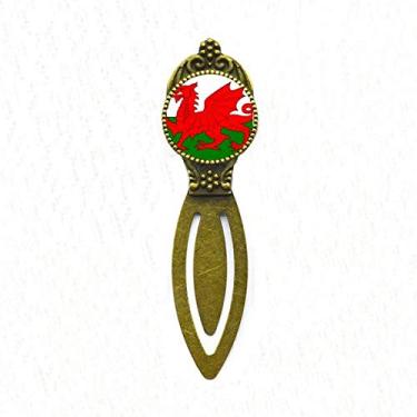 Imagem de Marcador de página retrô com a bandeira nacional da Wales