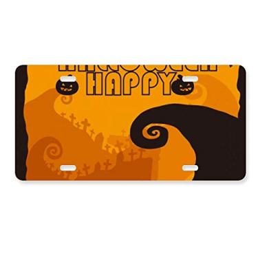 Imagem de DIYthinker Placa de carro de decoração de Halloween Happy Ghost Fear da Tree em aço inoxidável