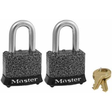 Imagem de Master Lock 380T 1,5 pol. Cadeado de aço laminado com acabamento de rustoleum – Pacote com 2