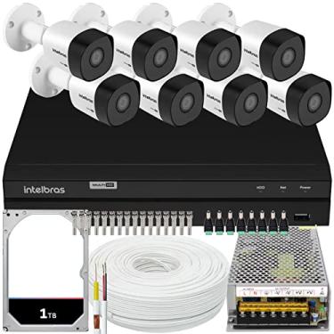 Imagem de Kit CFTV 8 Cameras Segurança Intelbras Residencial HD 1Tera