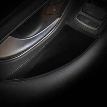 Imagem de 2 peças de caixa de armazenamento de porta frontal de carro organizador para Benz S Class W222 2014-2018 preto armazenamento de carro (preto)