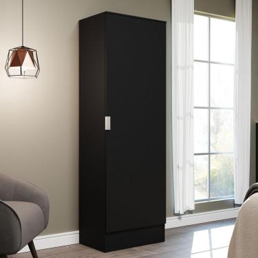 Imagem de Sapateira Armário Multiúso Isis 1 Porta - Preto Preto