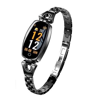 Imagem de Smartwatch Relógio Smart Watch Tela Colorida Popular Monitor De Pressão Arterial Feminino À Prova D'água Pulseira Gift (Preto)