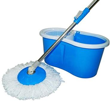 Imagem de Conjunto mop rotatorio (balde 13l c/cesto plastico e 1 refil, Rotary Mop) - Nobre, Azul