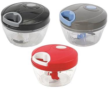 Imagem de Mini Processador Triturador Manual de Legumes e Verduras 3 lâminas 500ml - Orenna (Sortido)