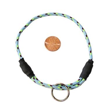Imagem de Coleira de identificação para cães com corda de montanha fina da National Leash – olhos azuis – Tamanho PP/brinquedo (15 a 30 cm) – Coleira original para Snickers