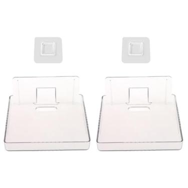 Imagem de TECKEEN 2 peças de prateleiras centrais de parede suporte de caixa de TV Set-top box suporte de parede para caixas de cabo, leitor de DVD, consoles de jogos