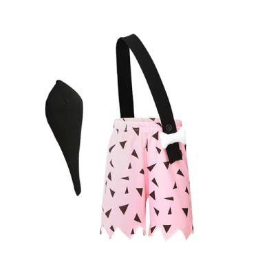 Imagem de MYNKYLL Boys Halloween Costume Funny Toddlers Set Hilltop Caveman Dress Up With Props Wooden Stick Mamas Boy (Pink, 12-24Months)