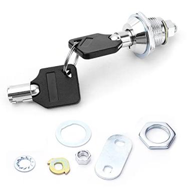 Imagem de Bettomshin Trava de came tubular, comprimento de cilindro de 1,6 cm, porta de gaveta de segurança, caixa de correio, trava de caixa de ferramentas de armário liga de zinco banhado a níquel, chave diferente 1 peça