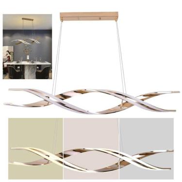 Imagem de Lustre Luminaria Pendente Molecular Dna 76w Espiral Led Moderna Iluminaçao Casa