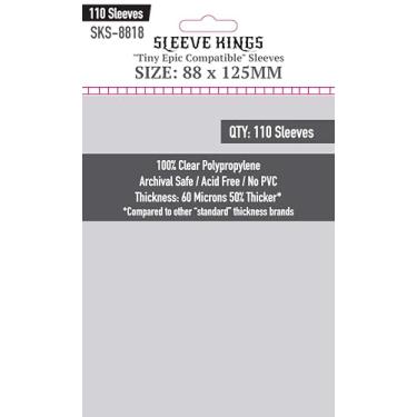 Imagem de Sleeve Kings Tiny Epic Compatible Sleeves (88x125mm) - 110 Pack, 60 Microns