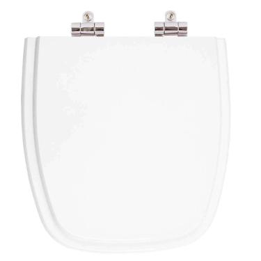 Imagem de Assento Sanitário Poliéster Soft Close Vip Branco para vaso Celite