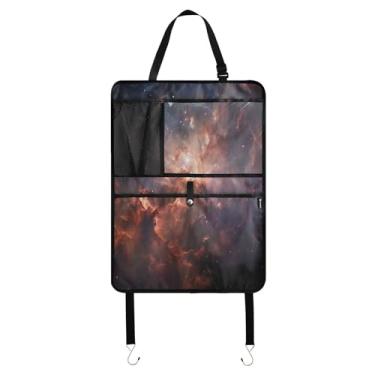 Imagem de CHIFIGNO Galaxy Space Nebula Organizador de banco traseiro, organizador de assento para carro, banco traseiro, acessórios para carros