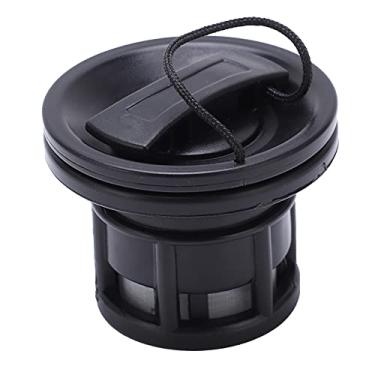 Imagem de equlup Válvula de ar de ar de caiaque de PVC, válvula de ar inflável de 6 x 4,7 cm/2,4 x 1,9 pol. Substituição leve para barcos de borracha de caiaque (preta)