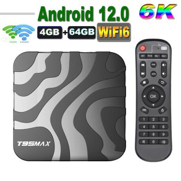 Imagem de T95 MAX Android 12 TV Box  Allwinner H618  2.4G  5G  WiFi  4GB  32GB  2GB  16GB  BT4.0  H.265