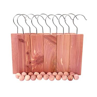 Imagem de Brite Lightingtech Blocos de cedro para armazenamento de roupas, pendurar 10 peças e bolas 20 peças para armazenamento de armário, totalmente, 30 peças