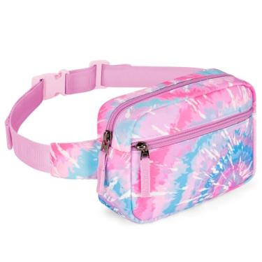 Imagem de Choco Mocha Pochete infantil para meninas - de 6 a 12 anos - bolsa de cinto, TieDye roxo, Large, Normal