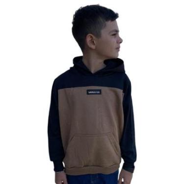 Imagem de Blusa de Moletom Infantil Canguru com Capuz Gangster Inverno-Feminino