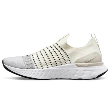 Imagem de Nike Tênis de corrida masculino React Phantom Run Flyknit 2 (DV2139-100, vela/branco/osso claro/preto), Vela/Branco/Osso Claro/Preto, 39