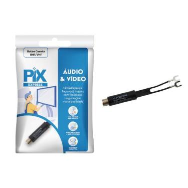 Imagem de Kit 10 Adaptador Balun Caneta F Uhf/Vhf Fm Rabicho - Pix