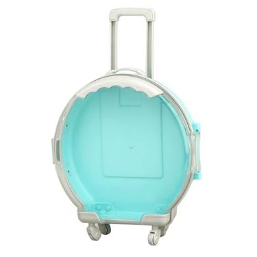 Imagem de Estojo de Viagem para Maquiagem, Organizador de Brinquedos Infantis Com Roda, Caixa de Armazenamento Cosmético Portátil para Acampamento, Carrinho de Viagem, Porta-malas (Azul)