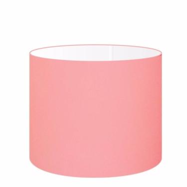 Imagem de Cúpula Abajur Cilíndrica Cp-8022 Ø45x30cm Rosa Bebê