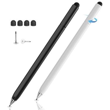 Imagem de Caneta Stylus para tela sensível ao toque, para Apple iPhone, iPad Pro, tablets Android, Chromebook, todas as telas sensíveis ao toque universais (preta/branca)