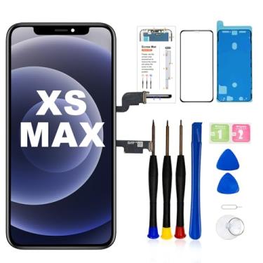Imagem de Substituição de tela para iPhone Xs Max, tela LCD 3D Touch Digitalizador com ferramentas de reparo, compatível com iPhone Xs Max Screen Replacement 6,5 polegadas (A1921, A2101, A2102, A2103, A2104)