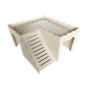 Imagem de Ｂｅｓｇａ Hamster Hide Hamster House Cave Acessórios Pequenos Animais de Estimação Play Hut Madeira Porquinho da Índia Esconderijo Hamster Hideout Gaiola para