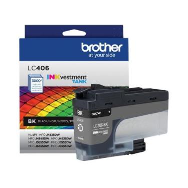 Imagem de Cartucho de Tinta Mfcj6955 Preto Padrão 3 Mil Páginas Lc406bk - Brothe