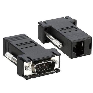 Imagem de Par de Adaptador Extensor Vga Video Via Cabo Rede Rj45 - OEM