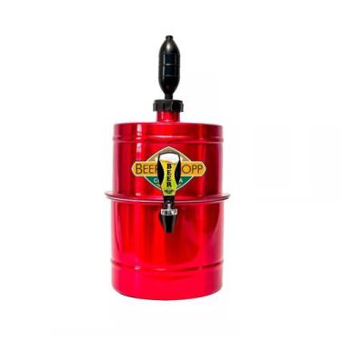 Imagem de Chopeira 100% Alumínio Vermelha Cabe 7 Garrafas Ou 12 Latas - Beer Cho