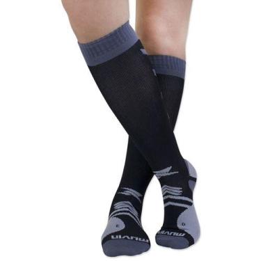 Imagem de Meia Cano Longo De Compressão Arrow Muvin, 34 A 39, Preto