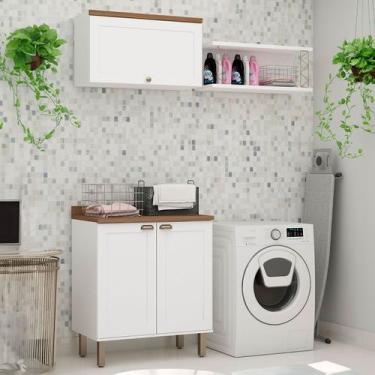 Imagem de Armário Multiuso Acquaflex 3 Peças Elegance Branco Fosco - Genialflex,