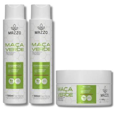 Imagem de Kit Crescimento Capilar Maçã-Verde Shampoo, Máscara e Condicionador Ma