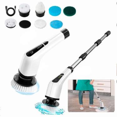 Imagem de Esfregão Elétrico Giratório Recarregável 9 em 1 Limpeza Versátil de Ch