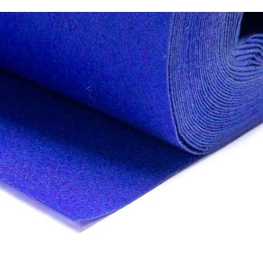 Imagem de Tapete Carpete Forração Liso Colorido Venda por M² Decoração Eventos Automotivo Casamento Residencial (Azul Bic)