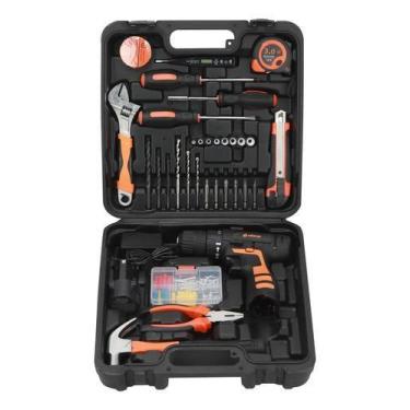 Imagem de Maleta Com Ferramentas 92 Peças Com Furadeira Elétrica  12v - GFORCE