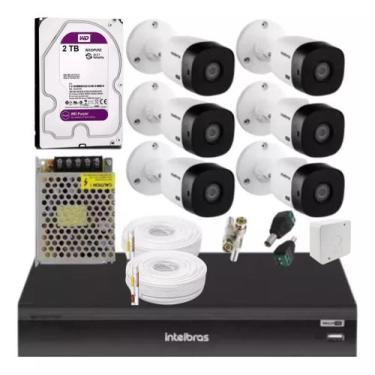 Imagem de Kit Camera de Segurança Intelbras 6 Vhl 1220b, Dvr Imhdx 3008 Full Hd 
