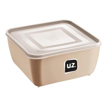 Imagem de Pote Multiuso 500mL Quadrado Plástico Freezer Micro-ondas Limpeza fáci