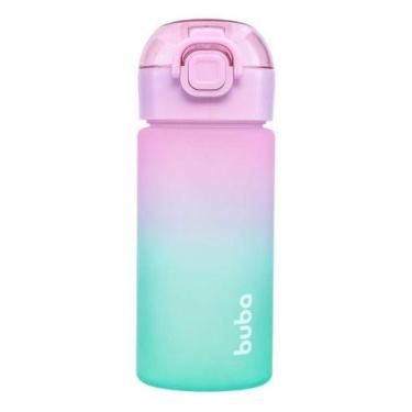 Imagem de Garrafinha Infantil Canudo De Silicone Com Trava E Alça - Buba, Degrad