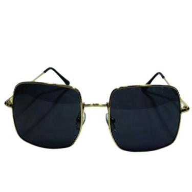 Imagem de Óculos De Sol Quadrado Retrô Blogueira Dourado - Redex