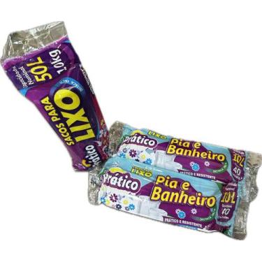 Imagem de Kit 2 saco de lixo em rolo 10 l p/ pia e banheiro perfumado - E A COST