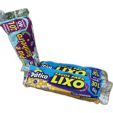 Imagem de Kit 2 saco de lixo em rolo 30 litros reforçado - E A COSTA 