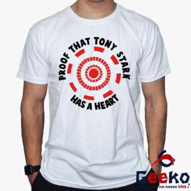 Imagem de Camiseta Homem de Ferro Proof That Tony Stark Has A Heart Iron Man Gee