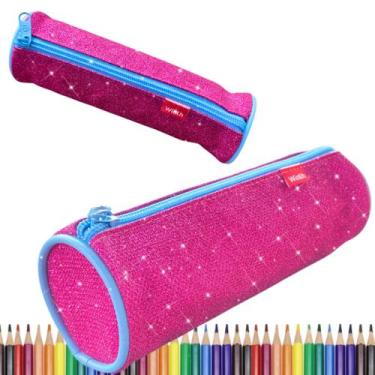 Imagem de Estojo Escolar Brilhante Porta Lápis Menina Grande Bolsinha - Winth